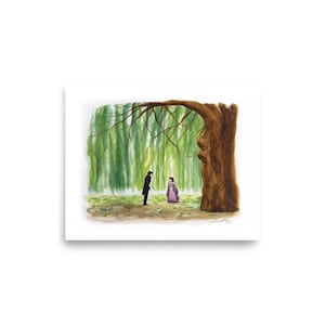 Impressão em papel fosco da pintura em aquarela de Colin e Penelope (Polin) em Willow Tree | Temporada 3 imagem 5
