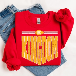 KC Kingdom Tall Grunge Version 2 PNG 300dpi Digital Design dtg DTF Screen Print Instant Download Football Kansas City