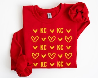 Kansas City KC Hearts Cute Football Baseball 5 Colors - PNG 300dpi - digital design - sublimation DTF Screen Print Instant Download