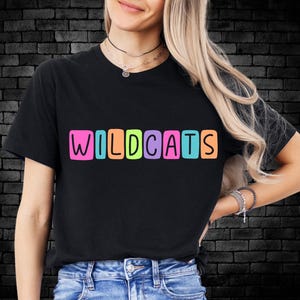 Wildcats Bright Fun Boxes / PNG 300 dpi / Design digitale / DTF / Serigrafia / Download immediato
