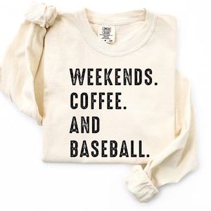 Café de fin de semana con béisbol - PNG 300dpi - Diseño digital - Sublimación DTF Serigrafía Descarga instantánea