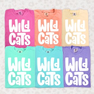 Wildcats Vintage Chunky White / PNG 300 dpi / Design digitale / DTF / Serigrafia / Download immediato