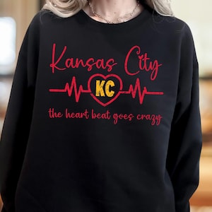 Kansas City Herzschlag verrückt PNG 300dpi Digital Design dtg DTF Siebdruck Sofort Download Fußball Kansas City