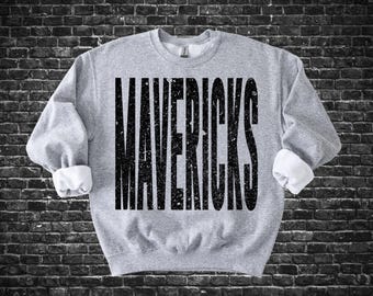 Mavericks Tall Distressed Oversized Schulmaskottchen | PNG-Datei | Digitales Design | Sofortdownload | Geist tragen