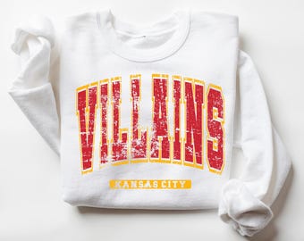 Kansas City Villains Grunge PNG 300dpi Digital Design Sublimation DTF Screen Print Instant Download Football Kansas City