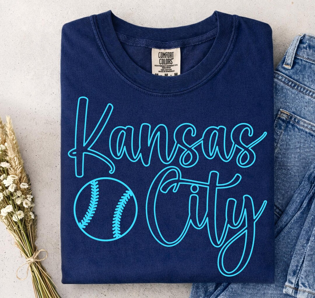 Softball Script Kansas City Softball Script Outline Mascot | PNG Digital Design ...