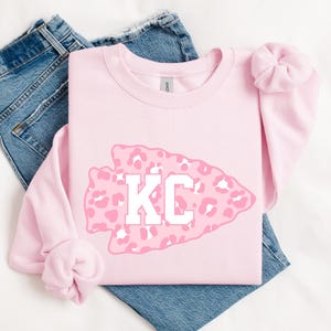 KC Pink Leopard Pfeil PNG 300dpi Digital Design Sublimation DTF Sieb Druck Sofortdownload Fußball Kansas City