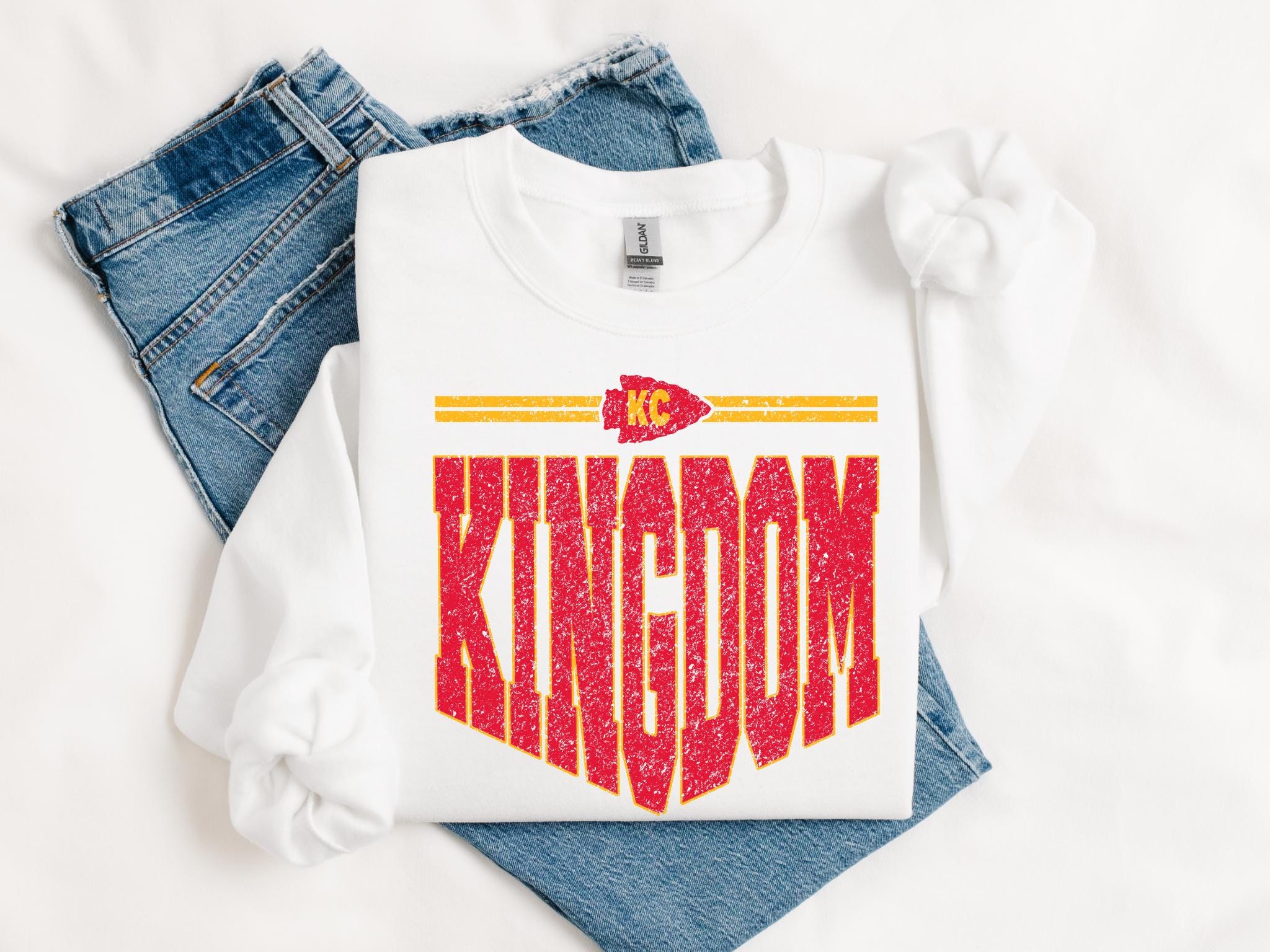 KC Kingdom Tall Grunge Version 3 PNG 300dpi Digital Design dtg DTF Screen Print Instant Download Football Kansas City