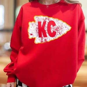 KC Grunge Arrow PNG 300dpi Digital Design Sublimation DTF Screen Print Instant Download Football Kansas City