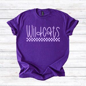 Wildcats Quirky Retro 3 colori / PNG 300 dpi / Design digitale / DTF / Serigrafia / Download immediato
