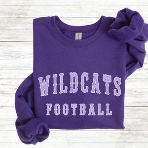Wildcats Football Vintage PNG 300 dpi Design digitale - Stampa serigrafica DTF a sublimazione Download immediato Manhattan