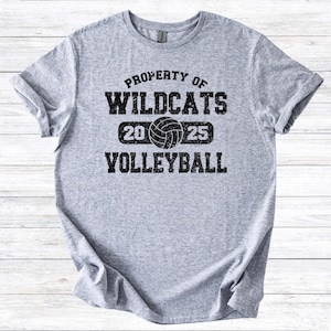 Proprietà di Wildcats Volleyball / 3 opzioni di colore / PNG 300 dpi / Design digitale / DTF / Serigrafia / Download immediato