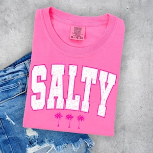 Salzig | 3 Farboptionen | PNG | 300dpi | Digitales Design | DTF Siebdruck | Sofortdownload | Wohlfühlfarben Neon 1717