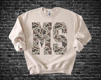 Mississippi MS Distressed Duck Camo übergroßer Zustand Stolz | PNG Digitales Design | Sofort Download