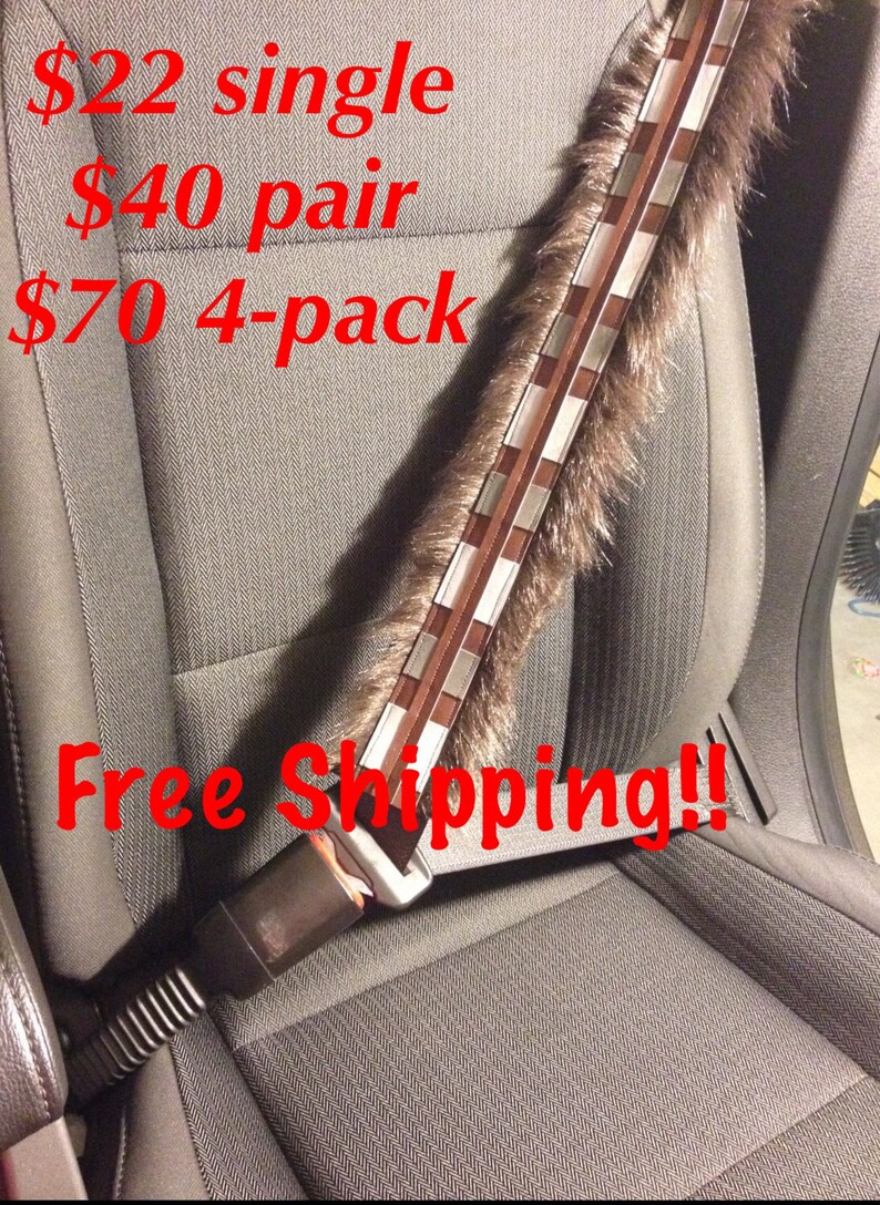 Free Starwars Inspired Chewbacca Seat Belt Covers