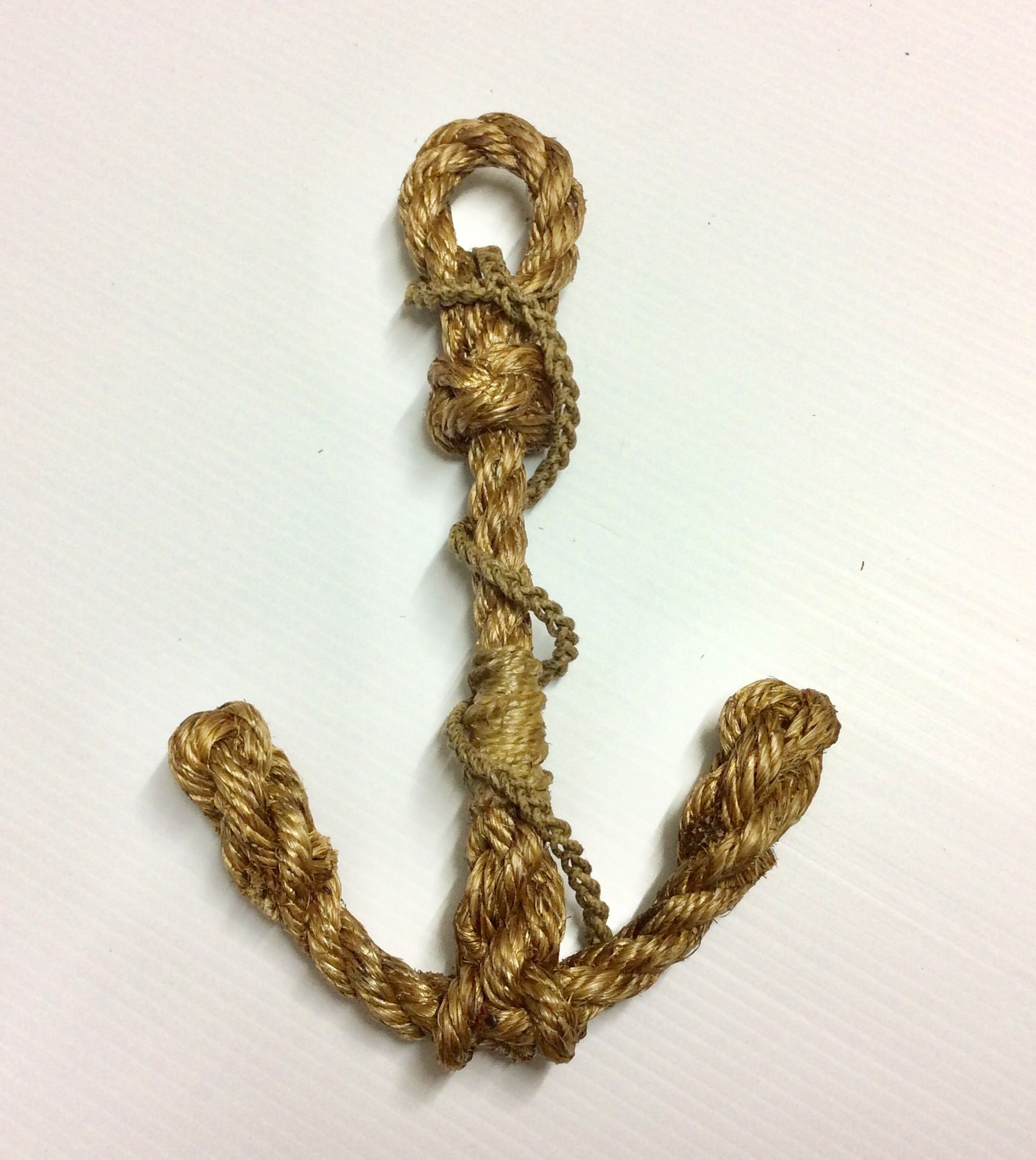 NAUTICAL ROPE ANCHOR handmade from natural rope for beach Etsy