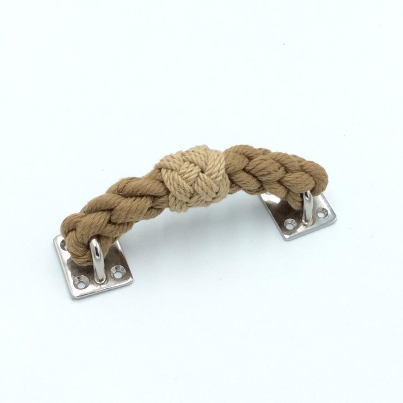 ROPE HANDLE PULL 6 Brown Rope Drawer Pull Beach Nautical Etsy