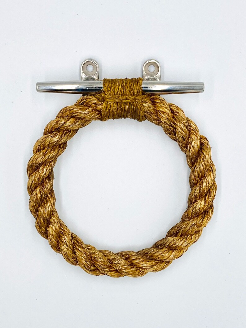 ROPE TOWEL RING Handmade Using Natural Manila Rope for | Etsy