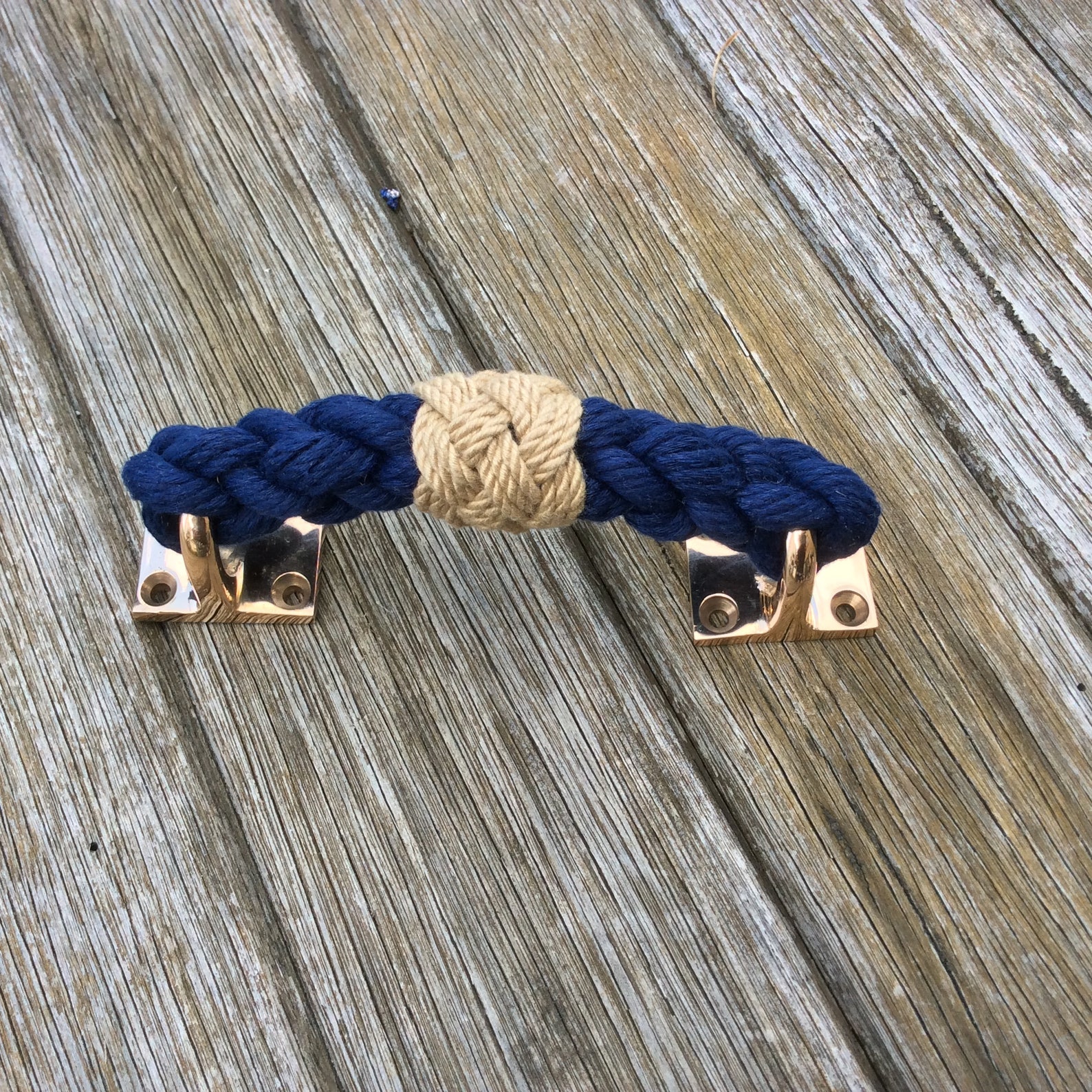 ROPE DRAWER PULL Handmade Nautical Handles With Solid Brass Etsy