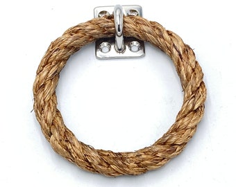 DRAWER RING LARGE pulls handmade for drawers, doors and cupboards using the natural manila rope with stainless steel fittings.