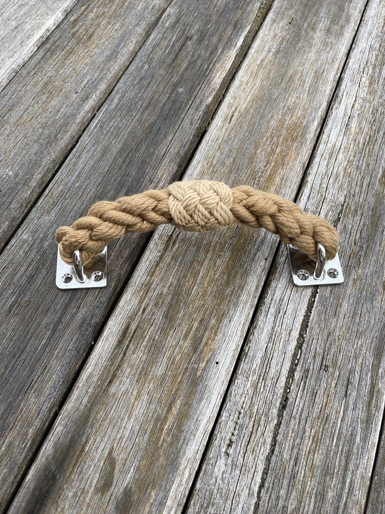 ROPE HANDLE PULL 8 brown rope drawer pull beach Etsy