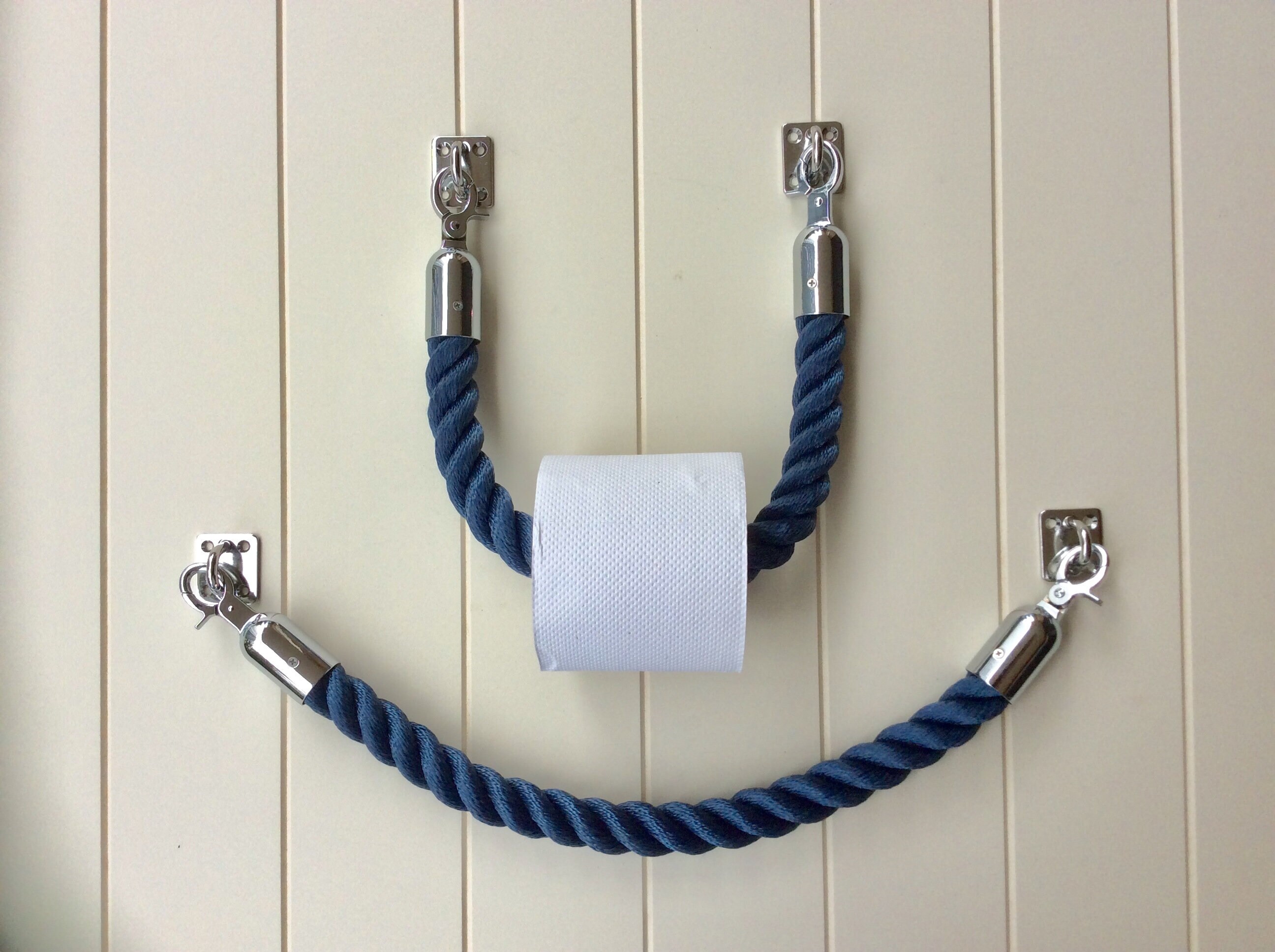 TOILET ROLL HOLDER Handmade Polyester Rope Stainless Steel Etsy Australia