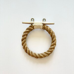 ROPE TOWEL RING Holder Handmade From Natural Rope for - Etsy