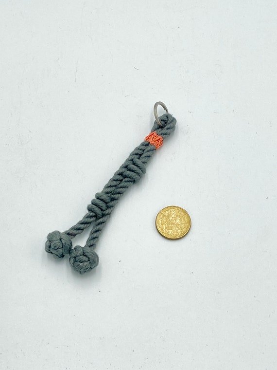 ROPE KEYCHAIN  HANDMADE fancy ropework with stainless steel or brass fittings
