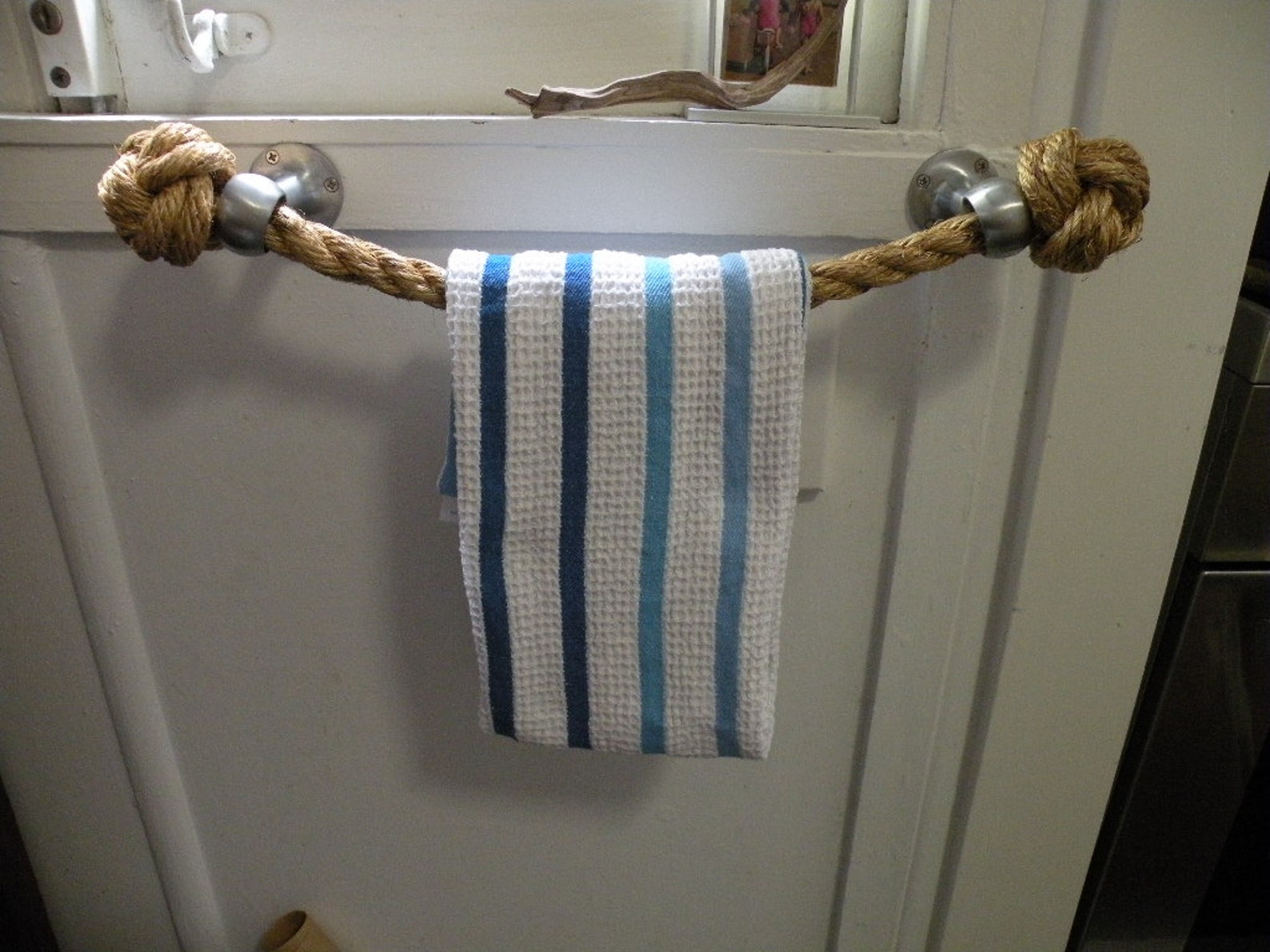 ROPE TOWEL HOLDER rack handmade manila rope for kitchen Etsy