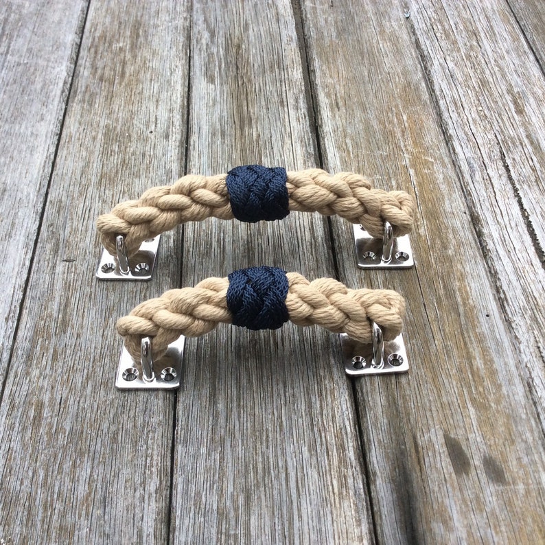ROPE DRAWER PULL 8beige Rope Handle Pull Beach Nautical Etsy