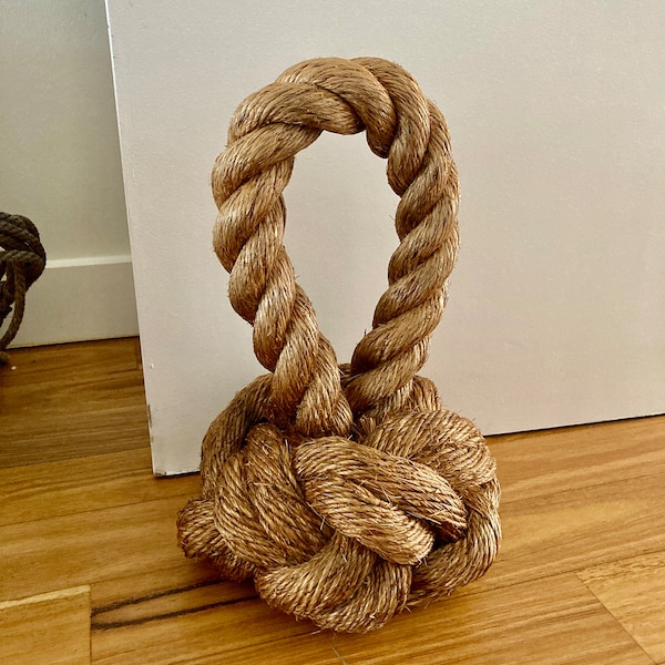 DOORSTOP NATURAL ROPE Large, Handmade and Handsome. Enhance you nautical decor!