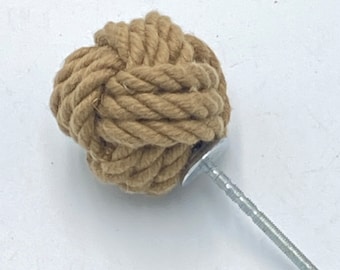 BROWN DRAWER KNOBS handmade for drawers, doors and cupboards using the finest marine grade rope available
