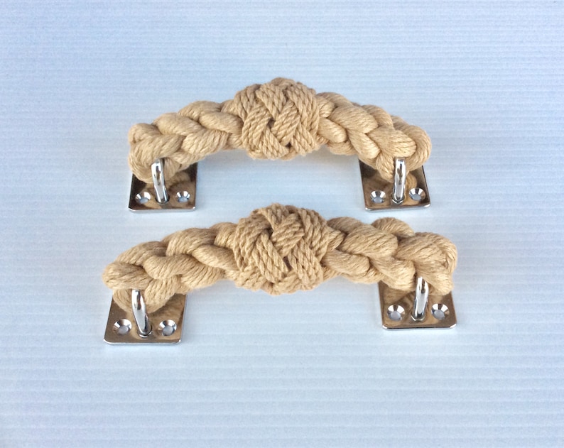 ROPE DRAWER PULL 6 handle pull beach nautical decor Etsy