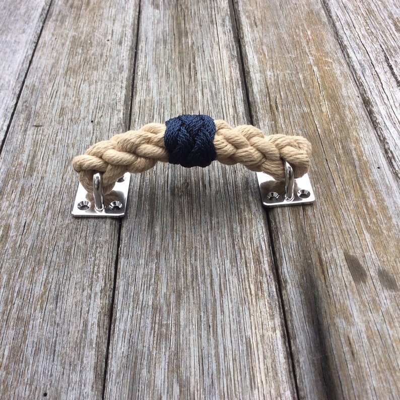 ROPE DRAWER PULL 6 Beige Rope Handle Pull Beach Nautical Etsy
