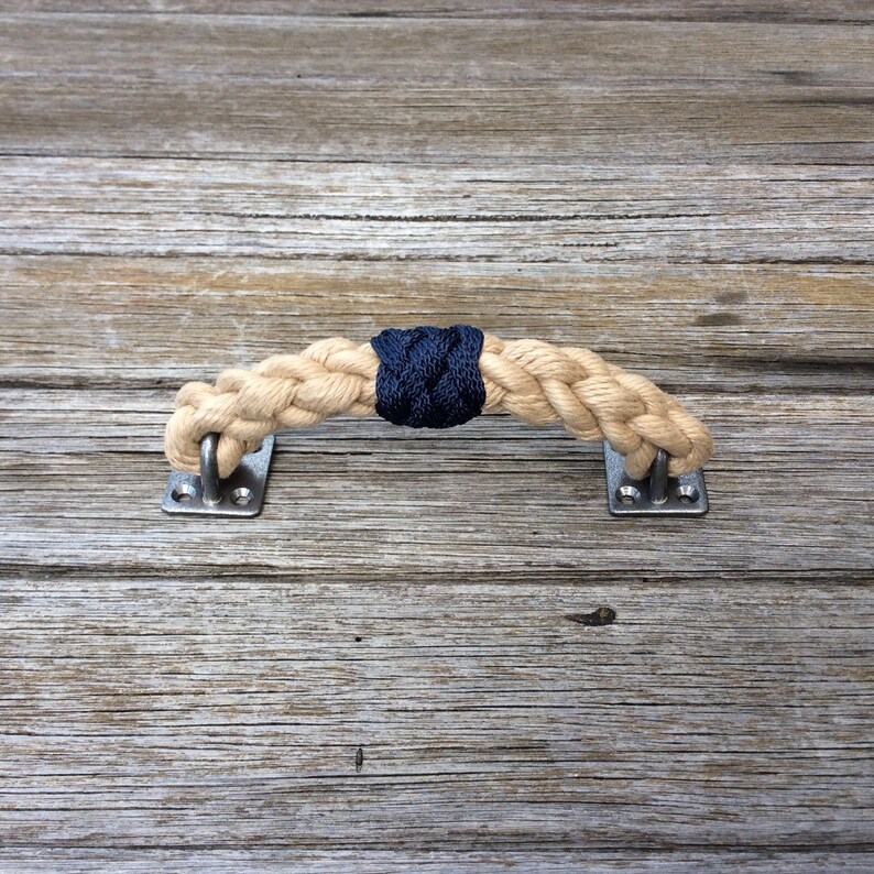 ROPE DRAWER PULL 6 Beige Rope Handle Pull Beach Nautical Etsy