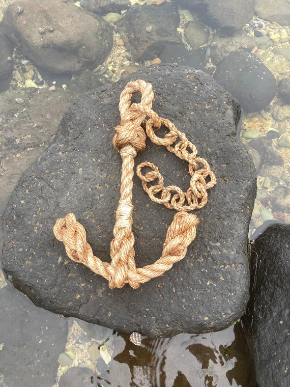 HANDMADE ROPE ANCHOR for Nautical Decor, Boat or Home 