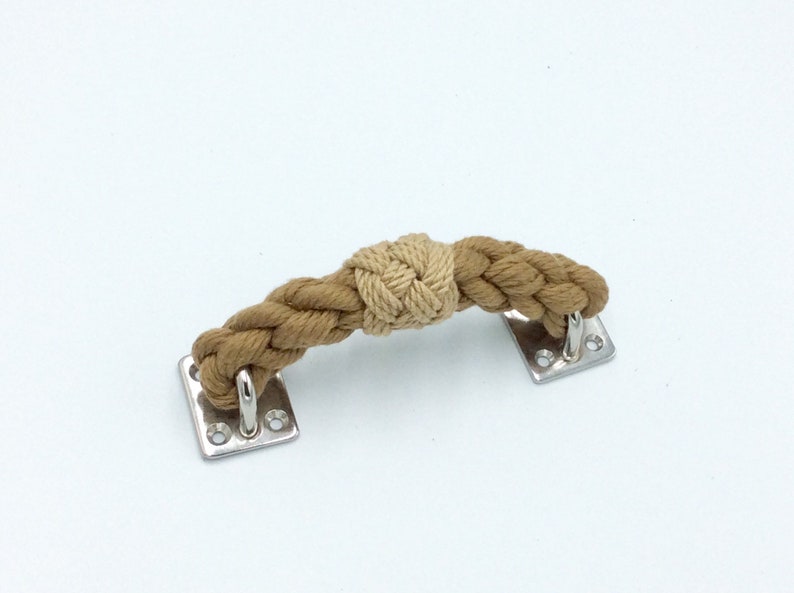 ROPE HANDLE PULL 8 Brown Rope Drawer Pull Beach Nautical Etsy
