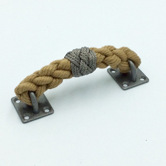 ROPE HANDLE PULL 8 brown rope drawer pull with Etsy