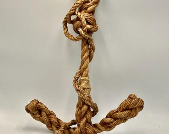 HANDMADE ROPE ANCHOR for nautical decor, boat or home