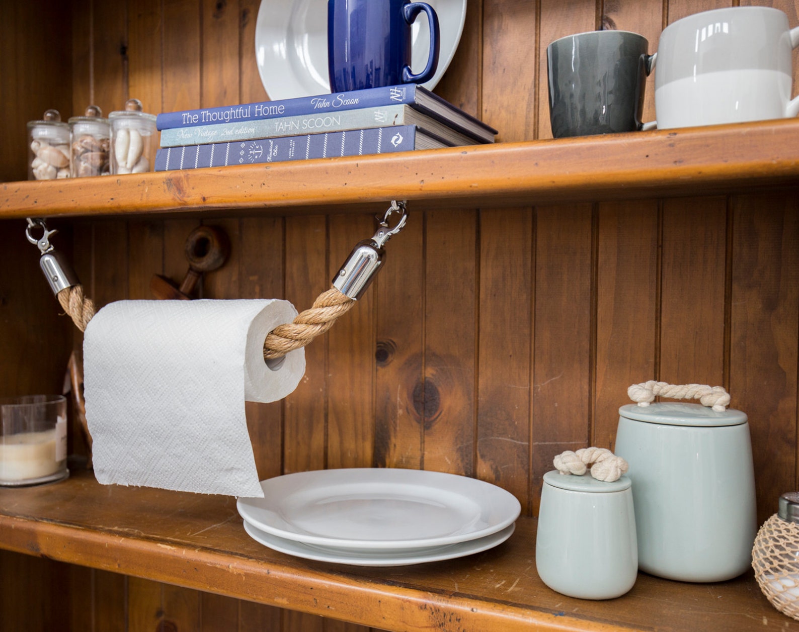 ROPE TOWEL HOLDER Rack Handmade Manila Rope for Kitchen Etsy