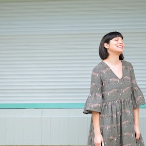 Matisse Top and Dress PDF sewing pattern and printable sewing tutorial for women including plus sizes.