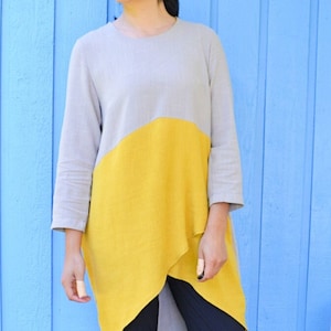 Elsa Tunic PDF sewing pattern and printable sewing tutorial for women including plus sizes.
