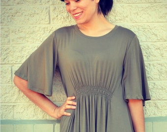 The Silva Top and Dress PDF sewing pattern and tutorial for women.  Knit dress and top pattern available in sizes 4 to 22.