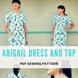Abigail Dress and Top PDF sewing pattern and sewing tutorial: Fully graded dress and top from sizes 4 to 22 and step by step sewing tutorial image 2