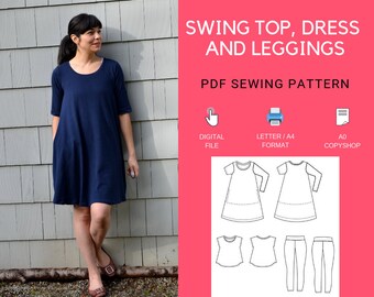 Swing Dress Pattern Etsy