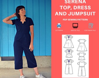 Sizes 04-16 Brice Knit Jumpsuit Style Arc Sewing Pattern