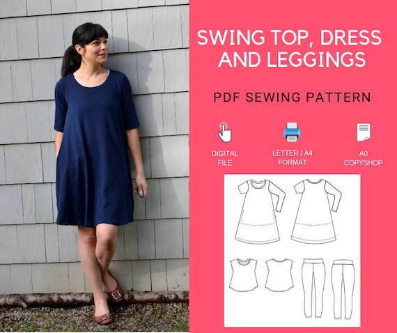 swing dress and leggings