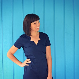 The Serena Jumpsuit, Top and Dress PDF sewing pattern and sewing tutorial for women