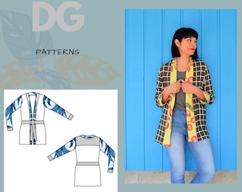 House Coat For WOMEN PDF sewing pattern and sewing tutorial