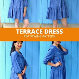 Terrace Dress PDF Sewing Pattern and Printable Sewing Tutorial for ...